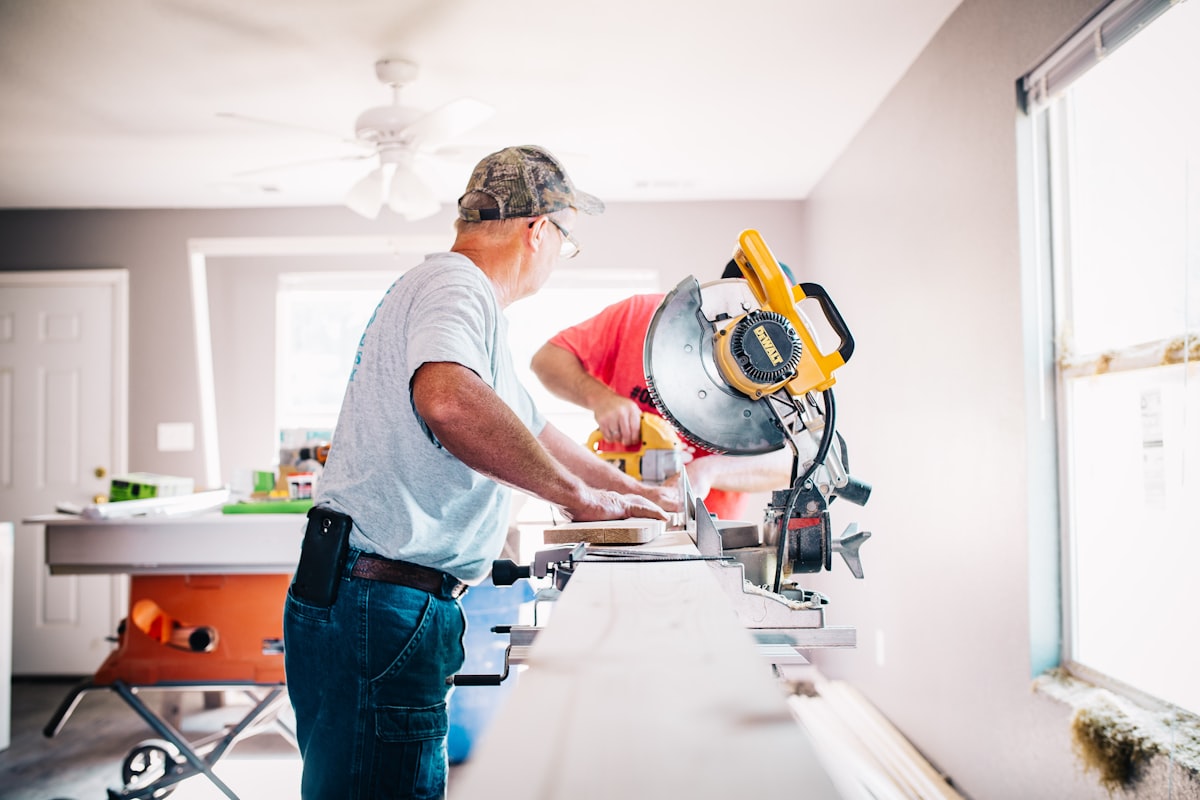Licensed technician installing a gas fireplace